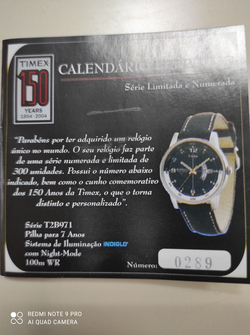 Timex edição limitada e numerada!