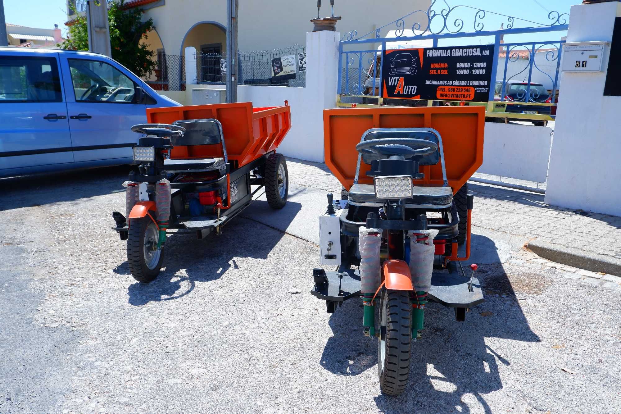 Mini dumper elétrico, 1 tonelada, autobasculante