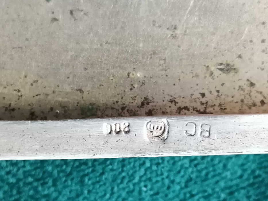 Papierośnica z grawerem  Srebro Ag 800