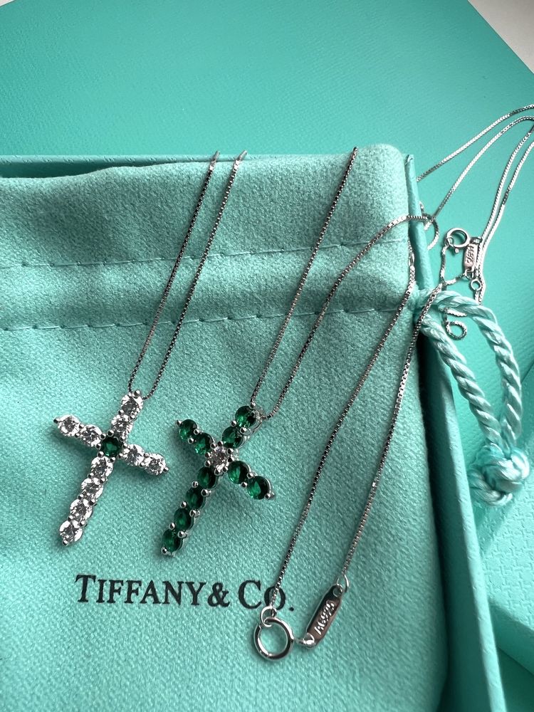 Крестик Тиффани Tiffany с серебра