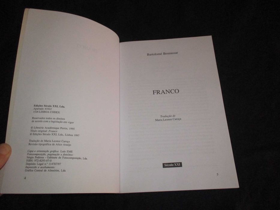 Livro Franco Bartolomé Bennassar Século XXI