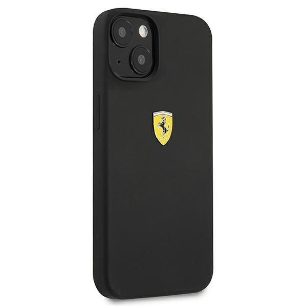 Futerał Ferrari do iPhone'a 13 Mini, Czarny Silicone