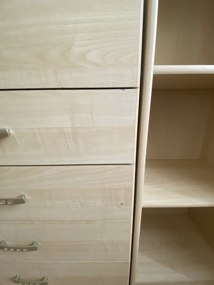 Zestaw mebli do pokoju dziecięcego komoda, szafka, szafa