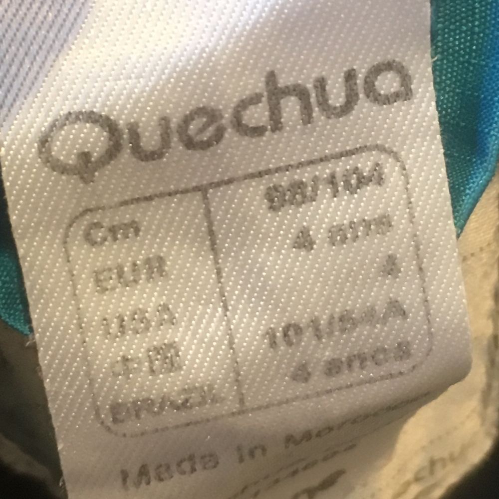 Kurtka deszczowa dziecięca decathlon quechua 98/104