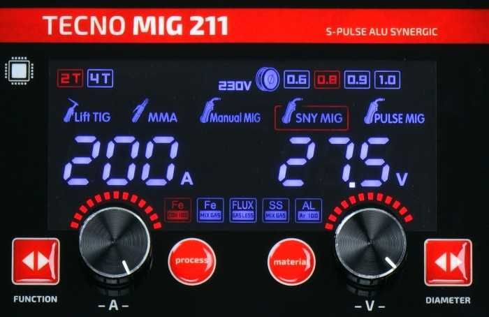 Spawarka migomat Ideal TECNO MIG 211 S-PULSE ALU SYNERGIC