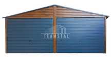 GARAŻ BLASZANY 6m x 5,5m - dwuspad - 2x Brama + okno TS320 6X5,5