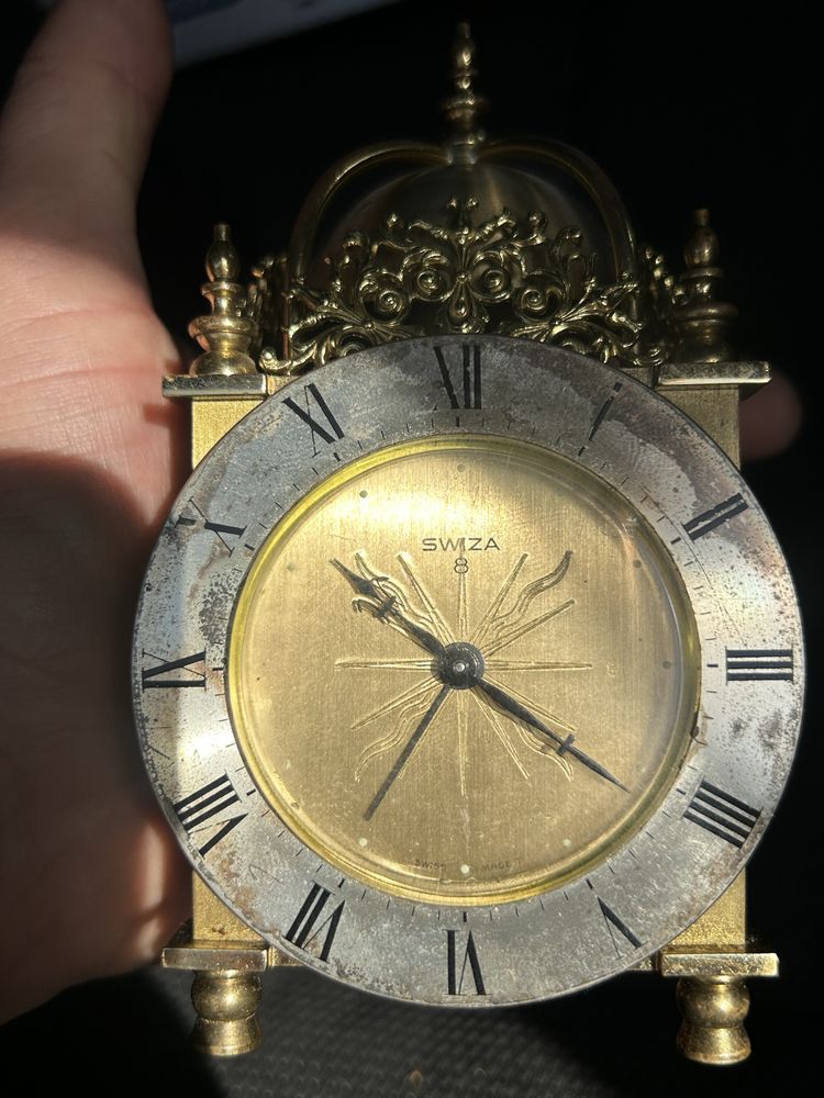 Zegarek zegar alarm budzik Swiza 8 ANTYK