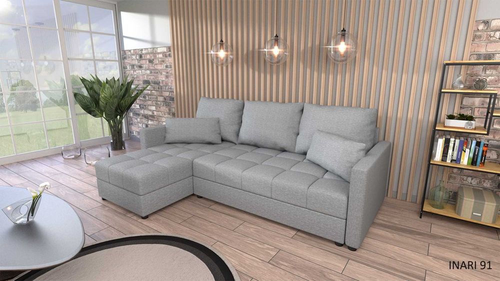 NOWY Narożnik Rogówka DOMINO L z funkcją spania PRODUKT OD PRODUCENTA