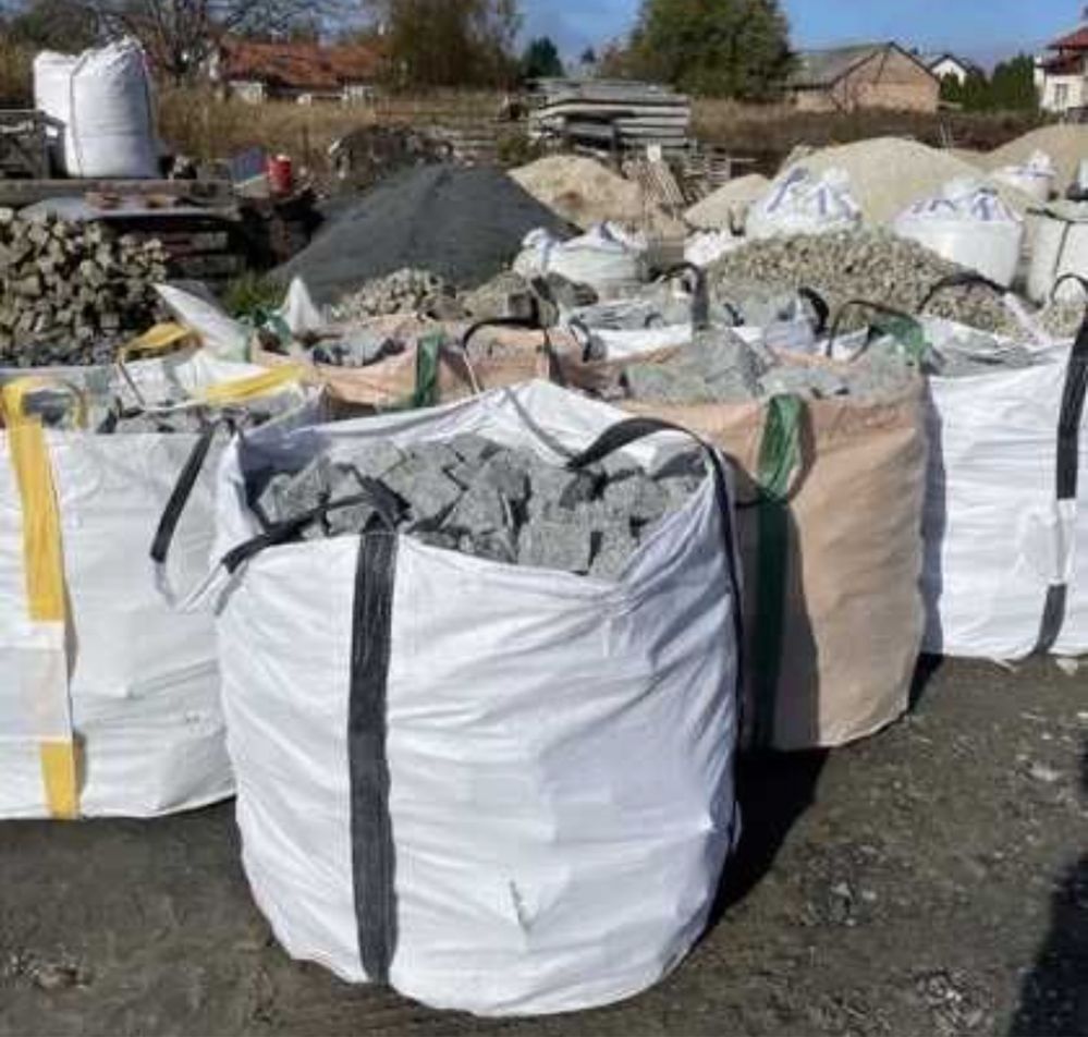 KOSTKA GRANITOWA Szary Granit 4x6, 7x9, 8x11, 10x10 Bruk Kamień Ruda
