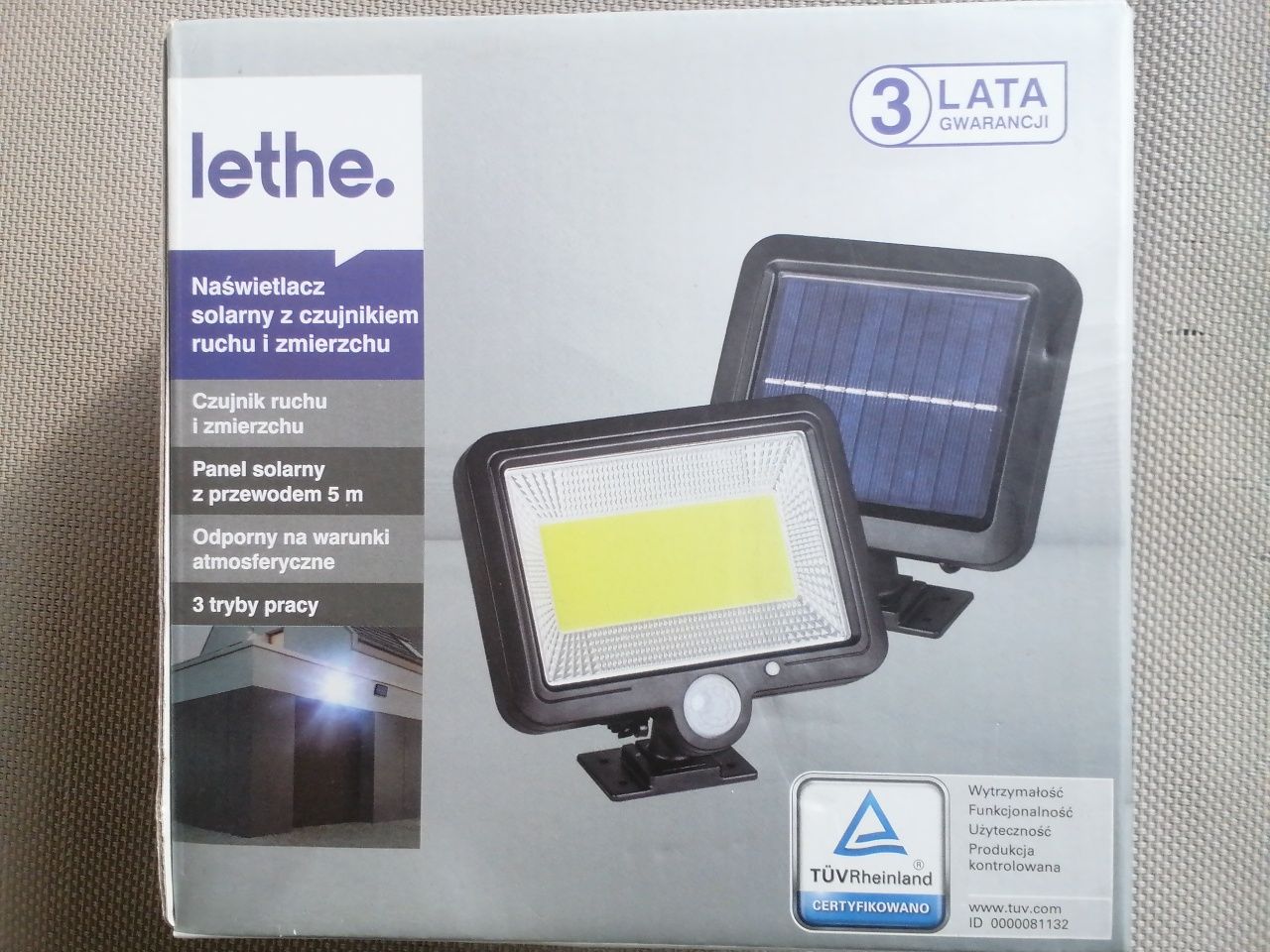Naświetlacz leflektor Solarny Led z czujnikiem ruchu Nowy