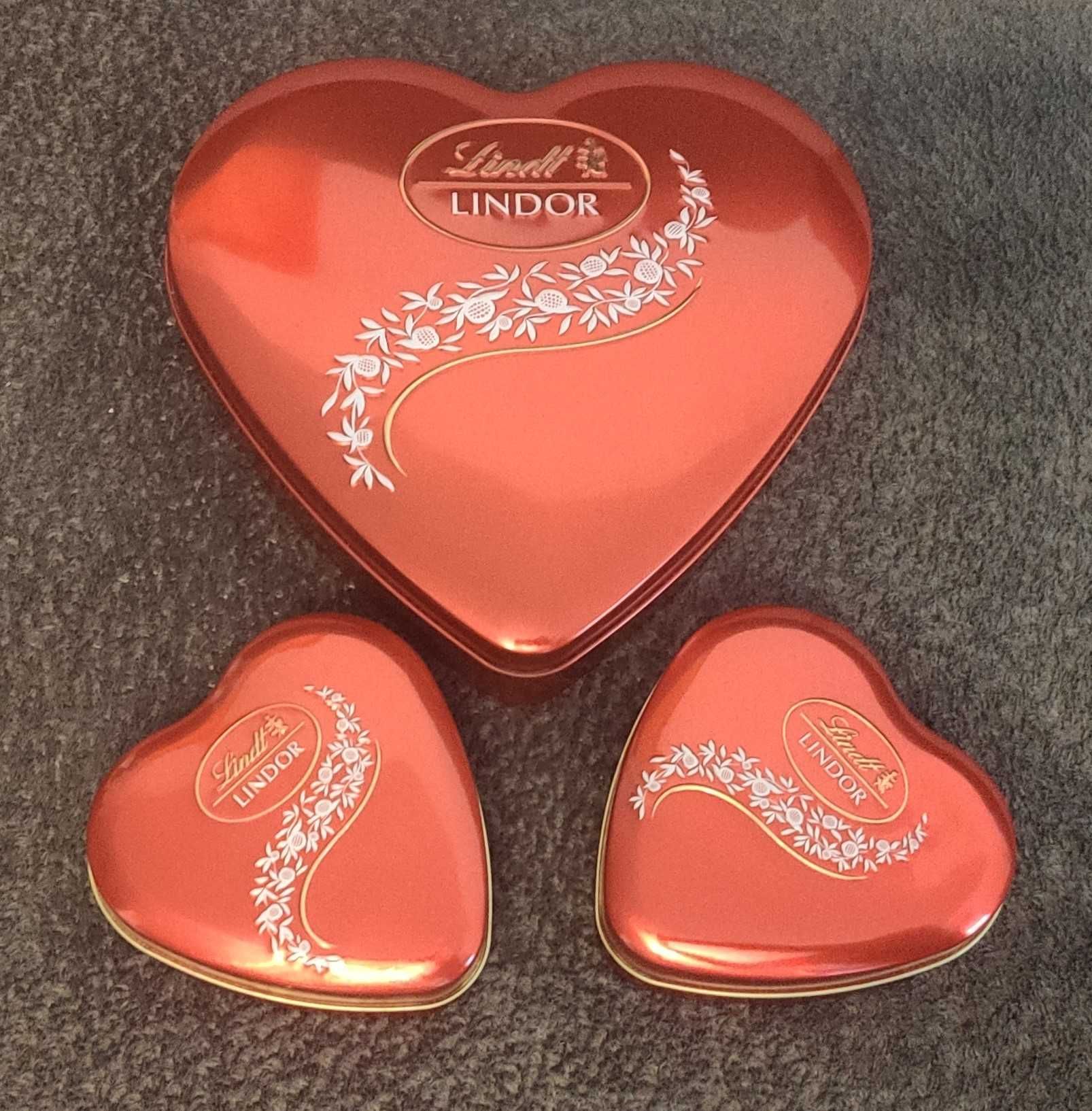 Lindor LINDT metalowa puszka serce dwie wielkości