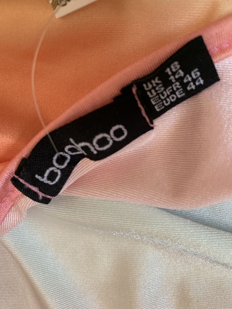 Boohoo tęczowy strój kąpielowy plus size basenówka 44