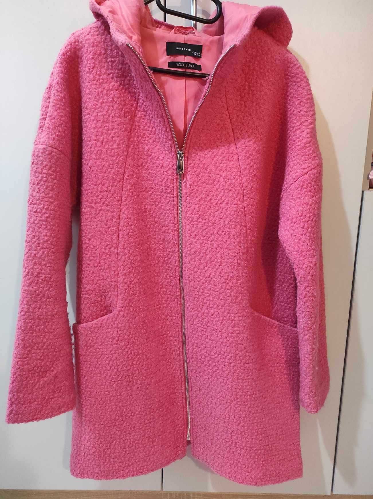 Płaszcz, kurtka różowa Reserved 40