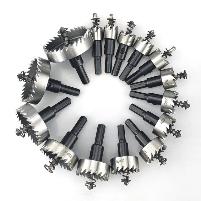 { Сверло-коронка} по нержавейке и металу,дерево HSS TCT 6- 120 mm "AST