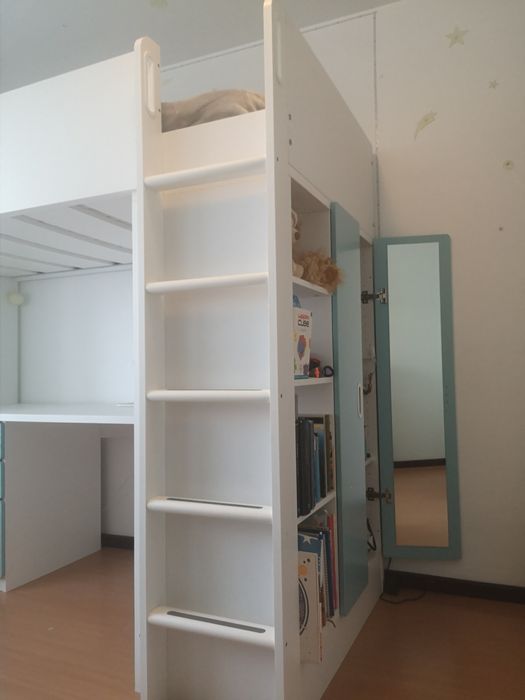 Cama Beliche Ikea com colchão