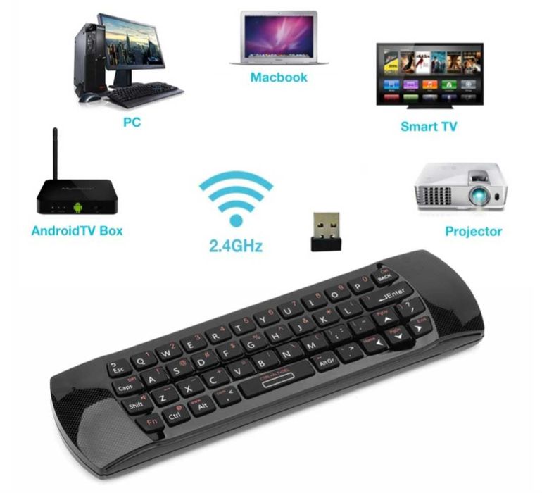 Mini bezprzewodowa klawiatura pilot Air Mouse Rii Mini i25 2.4G 2w1