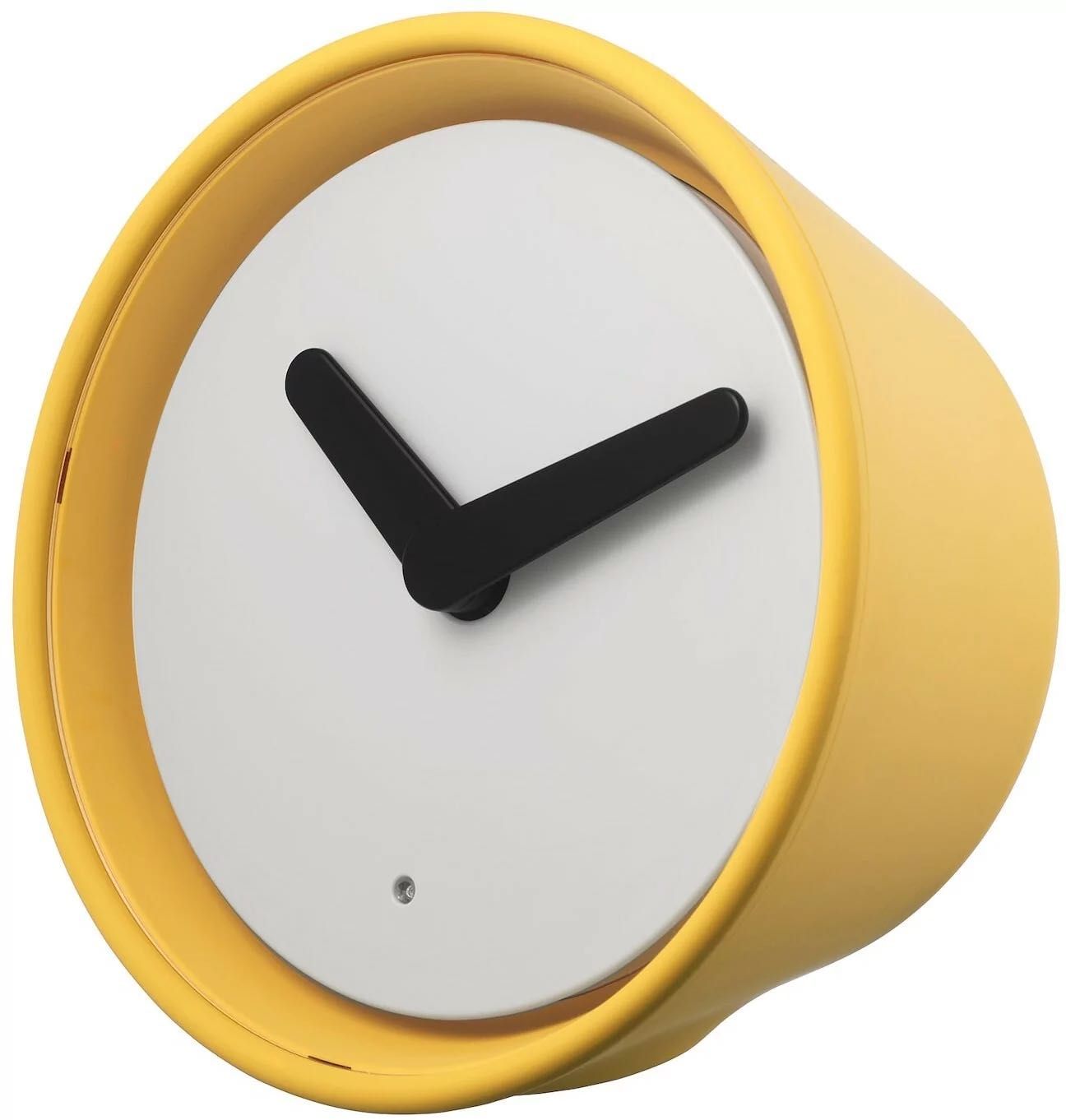 Unikat stara Ikea STOLPA Zegar, LED żółty budzik