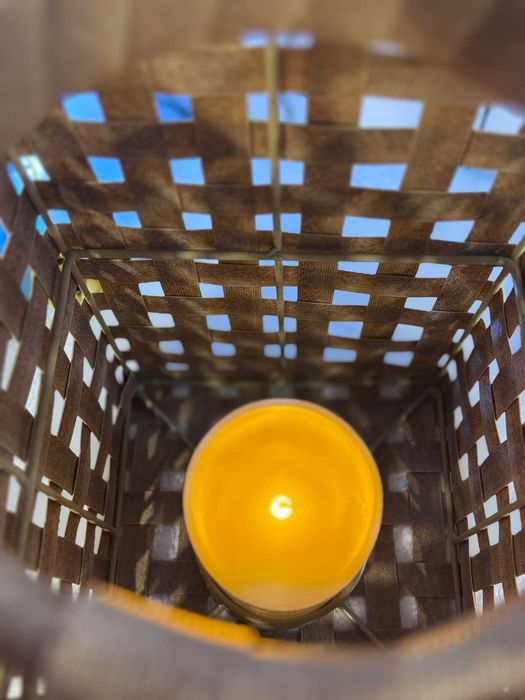 Lampion Rattanowy z uchwytem zawieszany