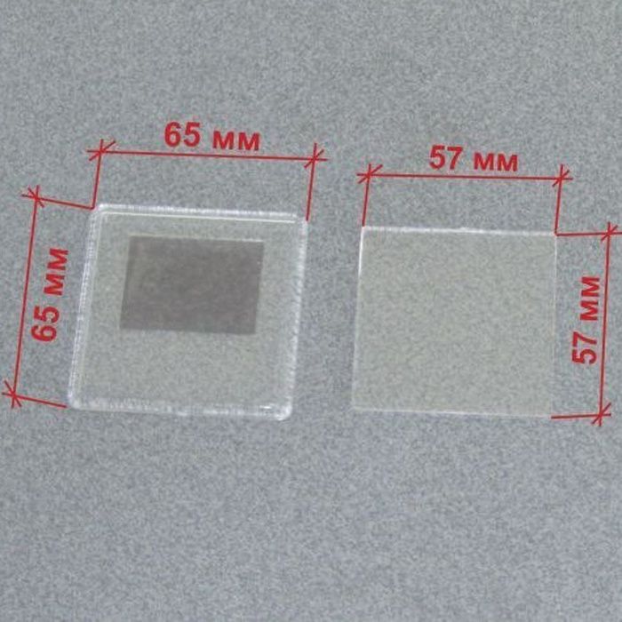 Акриловые заготовки для магнитов 52х77мм.