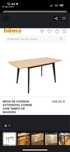 Conjunto de mesa de jantar Hôma + 4 cadeiras