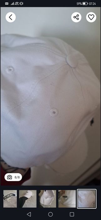 Opis! Biała czapka z daszkiem ala jacquemus hit