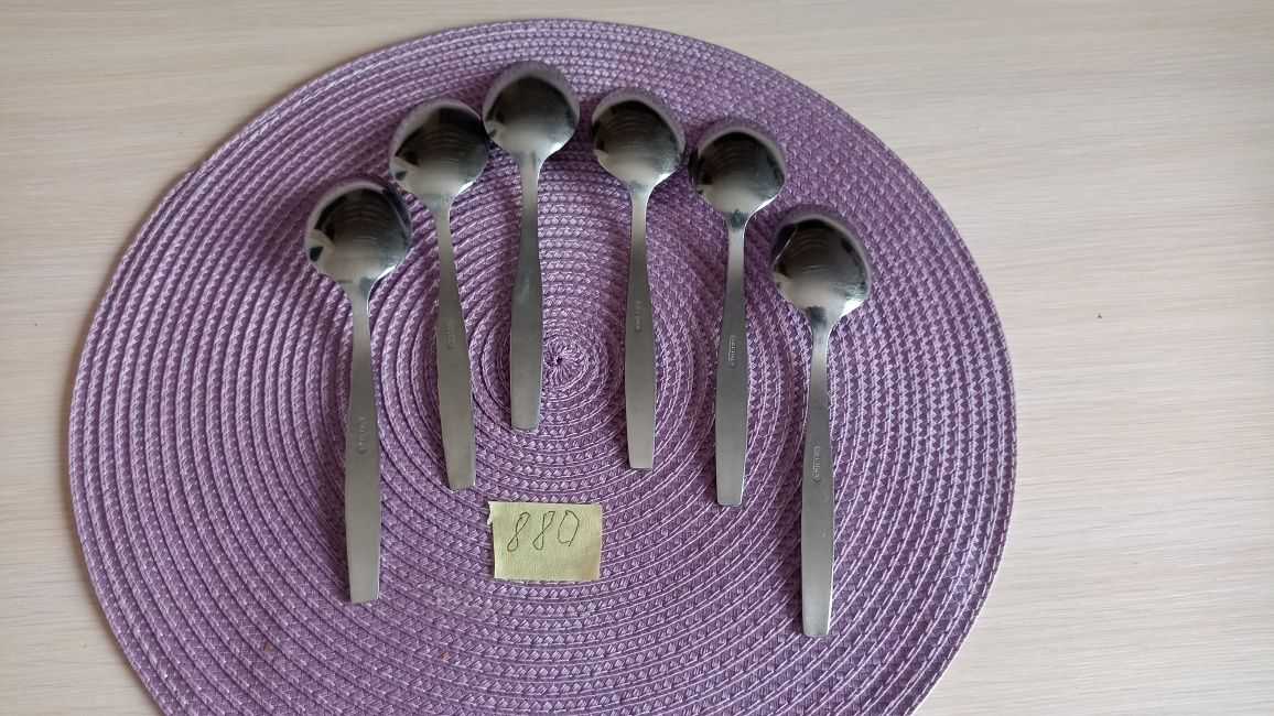 Komplet 6 szt łyżek obiadowe z czasów radzieckich ZSRR. Vintage. wzór