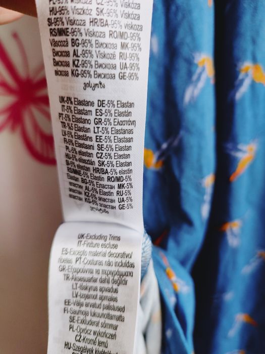 Sukienka letnia wiskozowa midi r.46/48 dekolt kopertowy