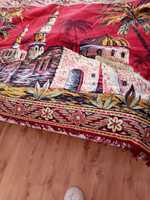 Дивандек-покрывало ковровое с бахромой