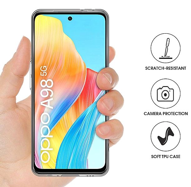 Etui Clear Case 2mm Transparentne do Oppo A98/5G