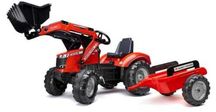 Koparko-ładowarka Massey Ferguson S8740 z przyczepą F4010AM