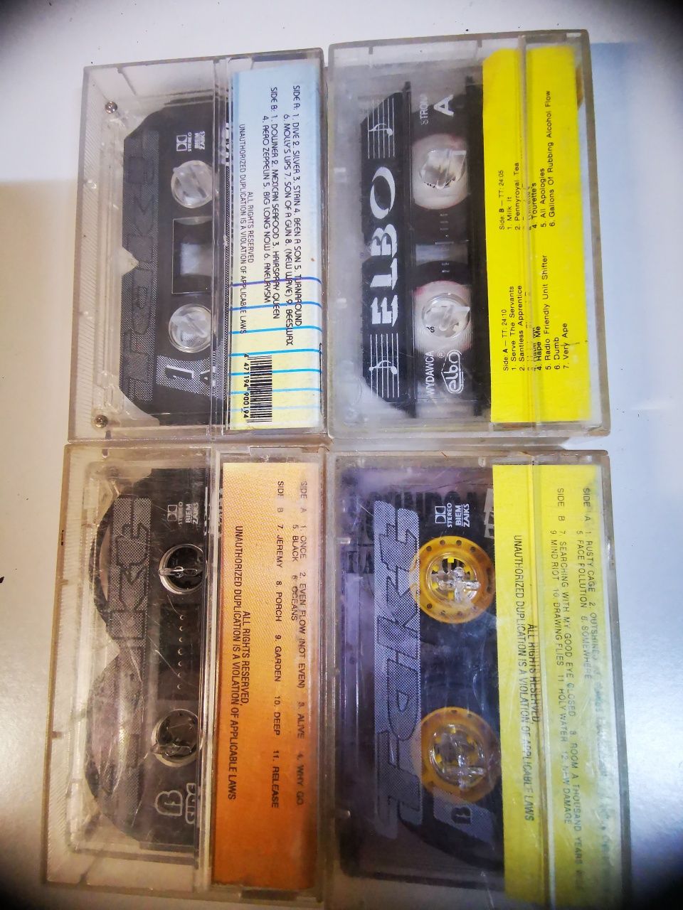 Sprzedam kasety firmy Takt i Elbo. Nirvana, Pearl Jam, Soundgarden