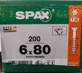 Spax Wkręty 6x80 200szt