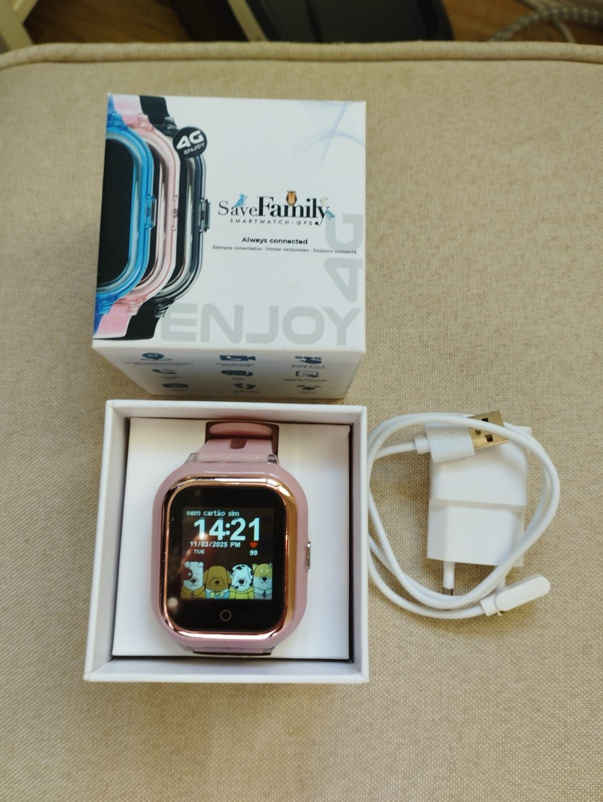 Relógio Enjoy com GPS e chamada savefamily
