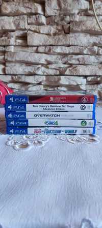 Gry Na Konsole PS4 5 GIER, SIMS 4, Overwatch, Rainbow Six Siege