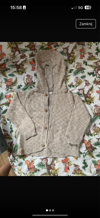 Reserved 98 sweterek rozpinany