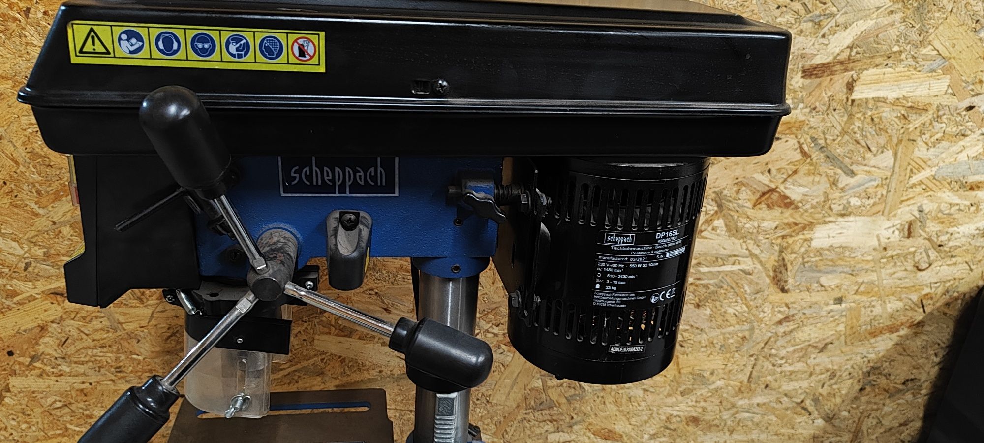 Scheppach DP16SL wiertarka stołowa z laserem masywna