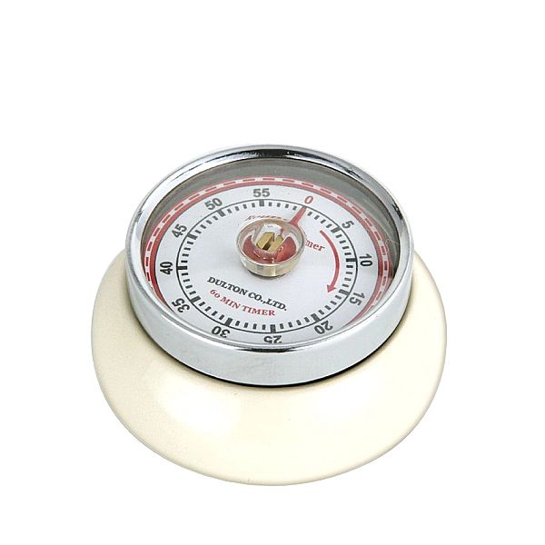 Timer Zassenhaus Speed mechaniczny, śred. 7x3 cm, kremowy