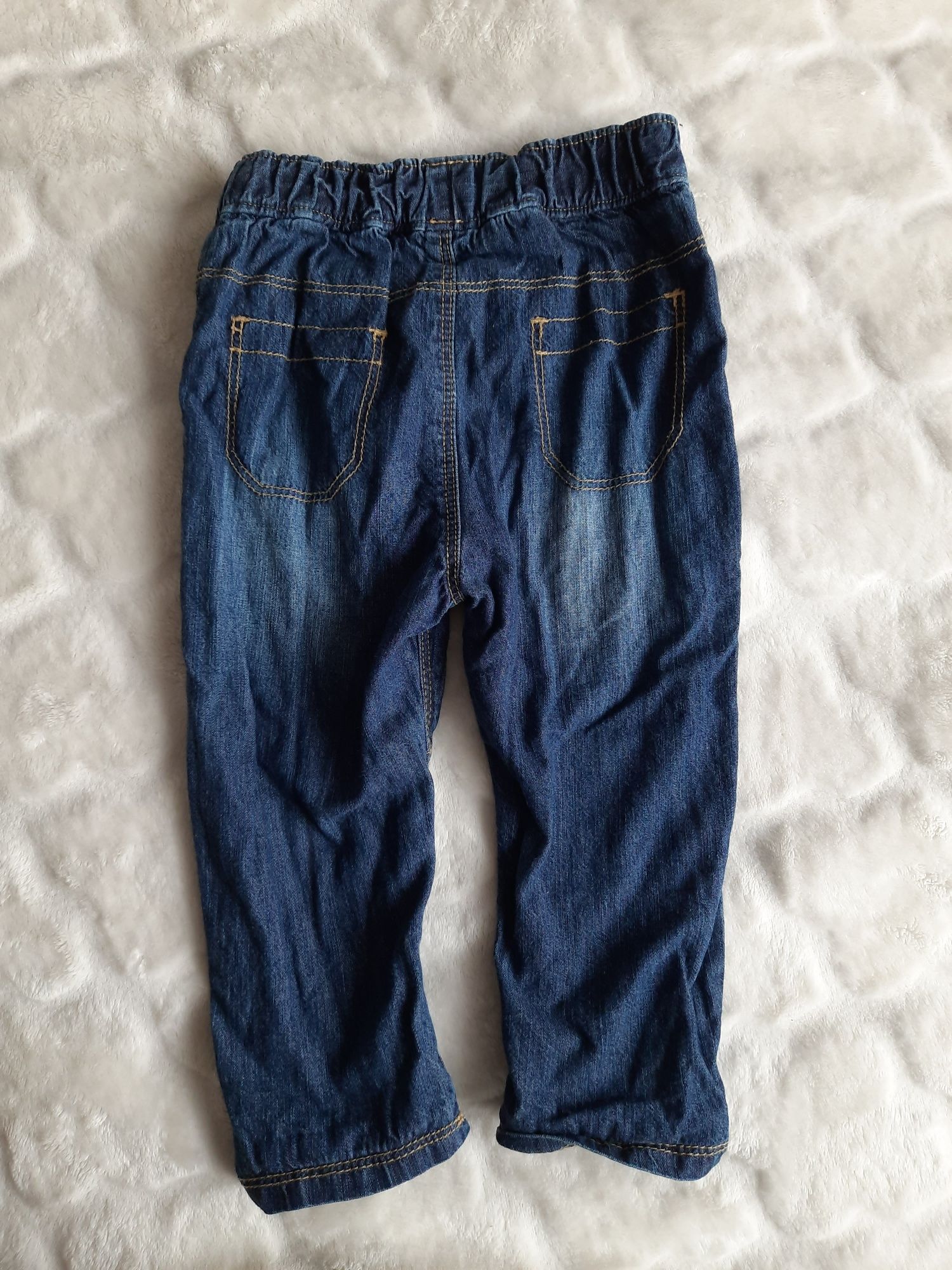 Spodnie ocieplane 80/86 jeansy