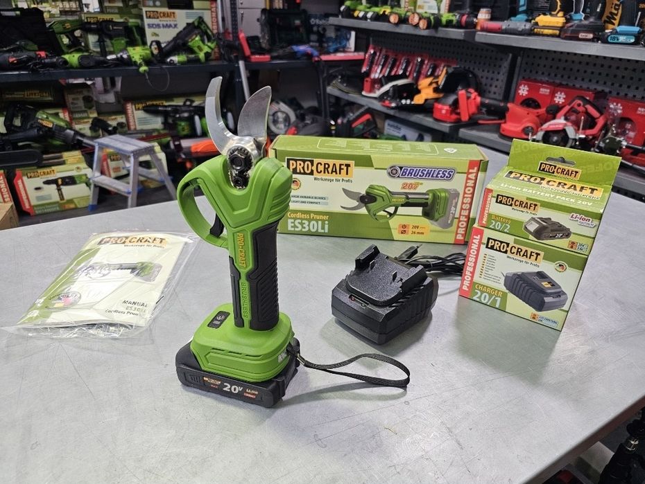 Аккумуляторный секатор Procraft ES30Li  Гарантия Рез 26мм (Без акб )