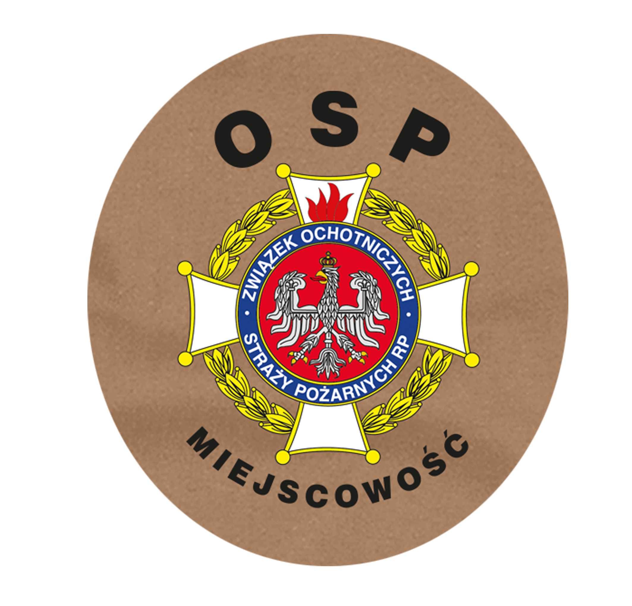 koszulka strażacka OSP piaskowa, koszulka straż pożarna + miejscowość