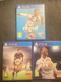 Fifa 16, 18 e 19 (PS4)