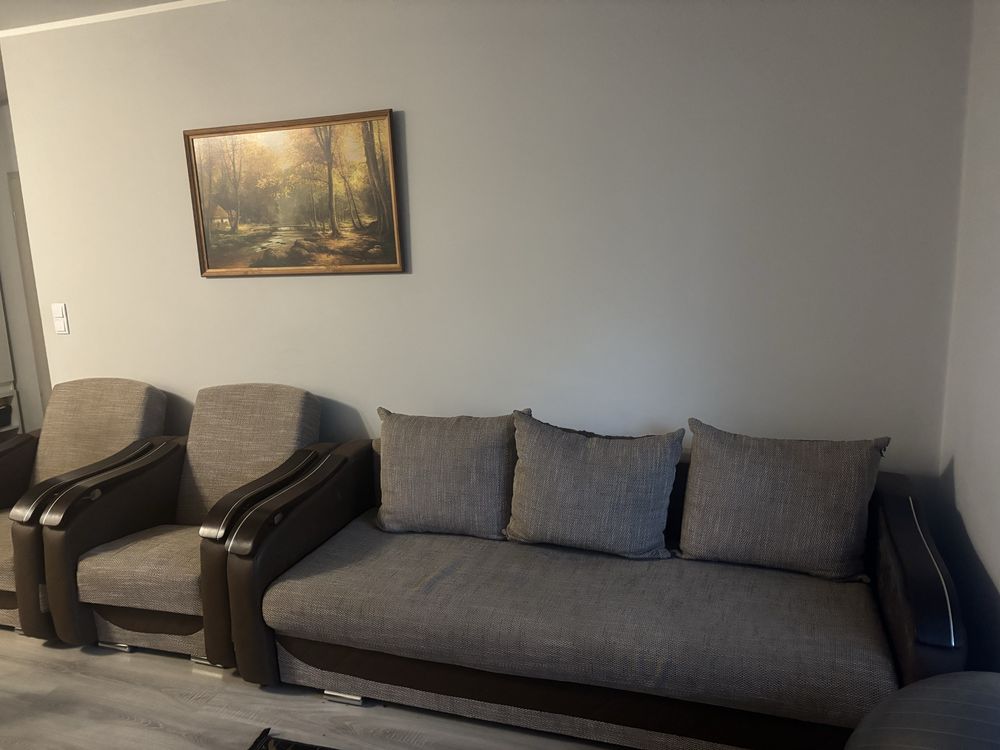 Zestaw sofa i dwa fotele