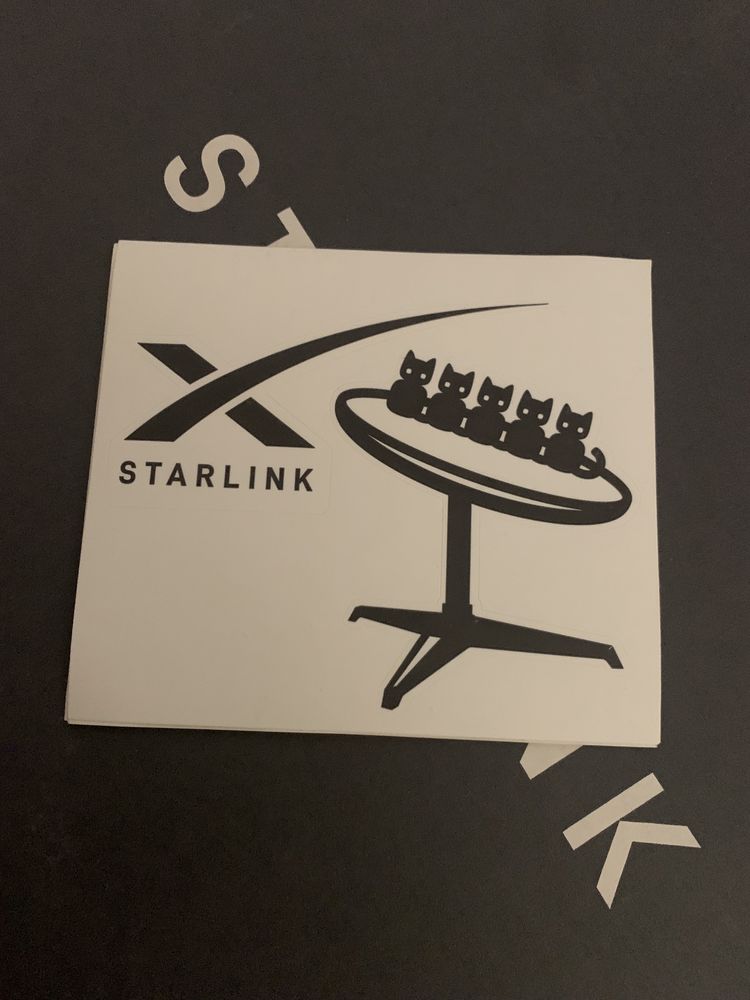 Наклейка Starlink с комплекта оригинального Старлінк