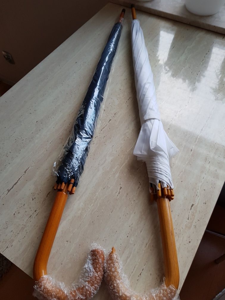 Dwa nowe parasole-biały+granat