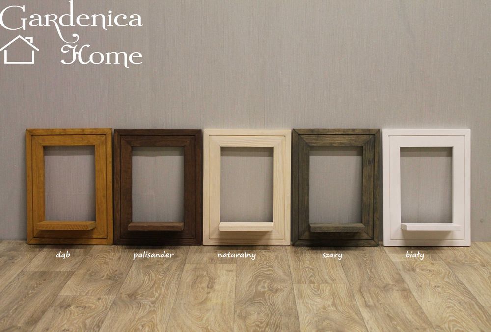 Kwietnik ścienny wiszący drewniany półka dla roślin ramka dekoracyjna