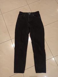 Spodnie jeansy Bershka, czarne, rozmiar 36 (S)