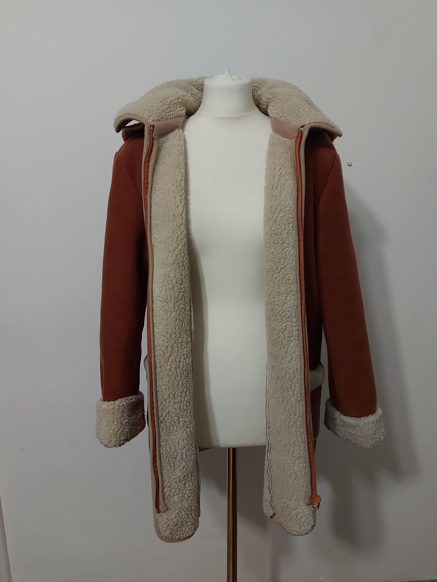 Ciepły kożuch retro Polar vintage z kapturem Primuss