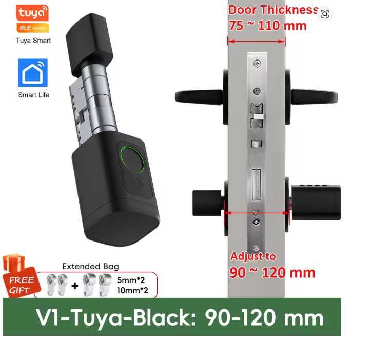 Смарт замок циліндр AVATTO Smart Lock Cylinder