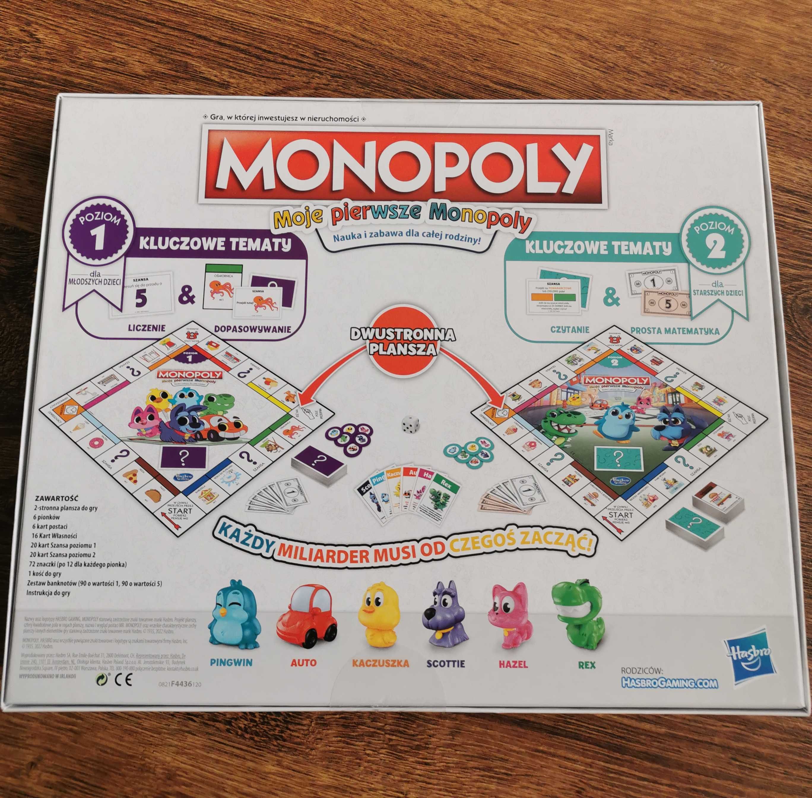 Hasbro Monopoly zwierzaczki Super Gra planszowa dla dzieci Nowa