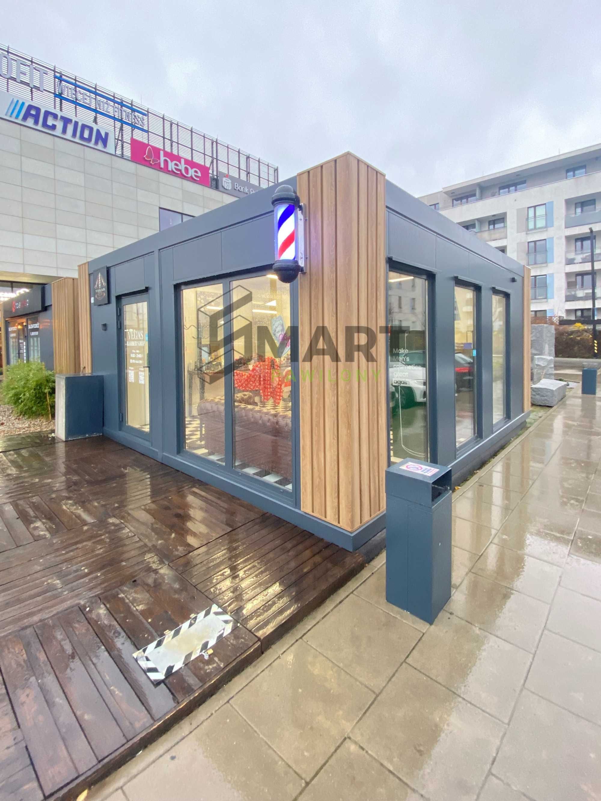 Kontener Biurowy Handlowy Usługowy Pawilon Mobilny Kiosk 6x3 7x3 8x3